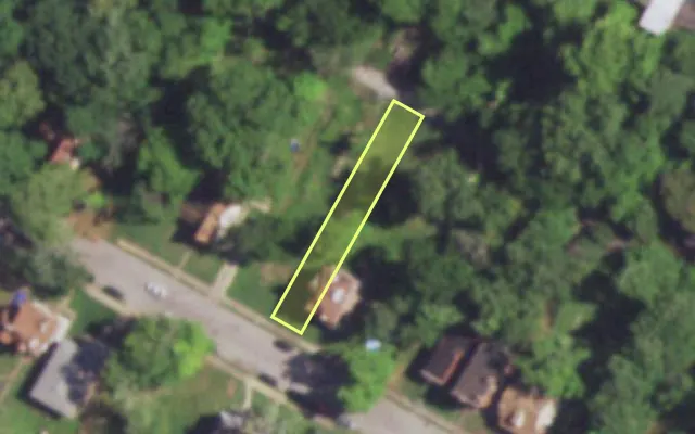 Aerial view of 4761 COTE BRILLIANTE AV — vacant lot, St. Louis with approximate parcel outline