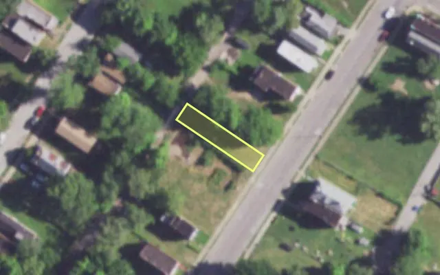 Aerial view of 4233 PRAIRIE AV — vacant lot, St. Louis with approximate parcel outline
