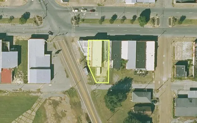 Aerial view of PHILLIPS County parcel 703-02808-000 — Arkansas post-auction with approximate parcel outline