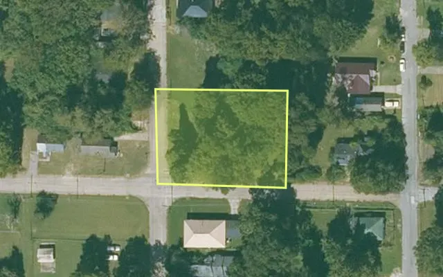 Aerial view of MISSISSIPPI County parcel 305-00807-000 — Arkansas post-auction with approximate parcel outline
