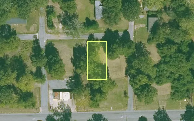 Aerial view of JEFFERSON County parcel 930-26874-000 — Arkansas post-auction with approximate parcel outline