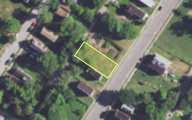 Aerial view of 4227 PRAIRIE AV — vacant lot, St. Louis with approximate parcel outline