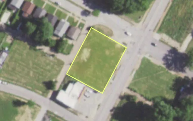 Aerial view of 2849 GOODFELLOW BLVD — vacant lot, St. Louis with approximate parcel outline