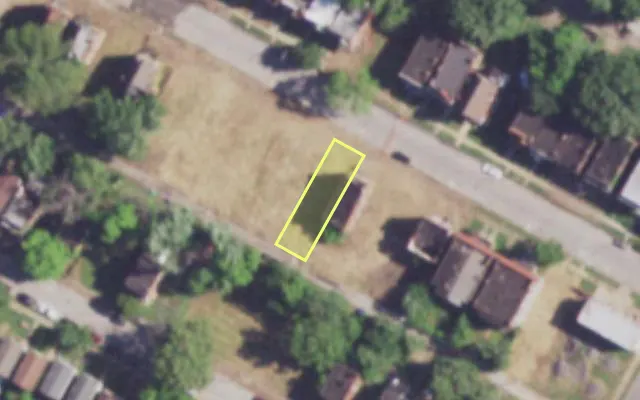 Aerial view of 3930 MAFFITT AV — vacant lot, St. Louis with approximate parcel outline