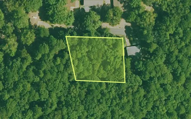 Aerial view of GARLAND County parcel 59669 — Arkansas post-auction with approximate parcel outline