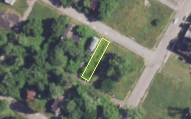 Aerial view of 4214 COTE BRILLIANTE AV — vacant lot, St. Louis with approximate parcel outline