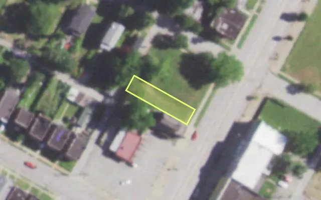 Aerial view of 2919 UNION BLVD — vacant lot, St. Louis with approximate parcel outline