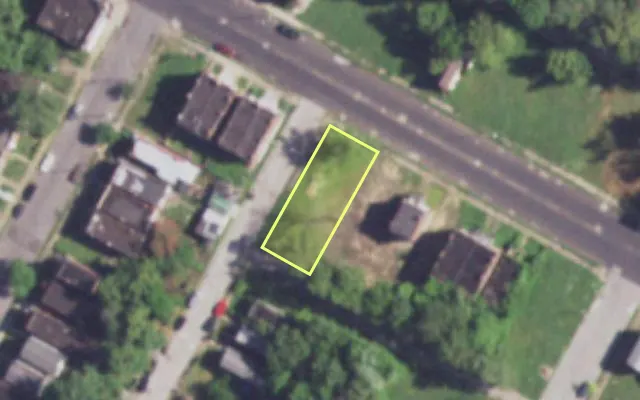 Aerial view of 4264 LEE AV — vacant lot, St. Louis with approximate parcel outline