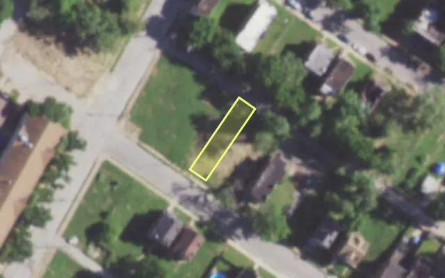 Aerial view of 5975 COTE BRILLIANTE AV — vacant lot, St. Louis with approximate parcel outline