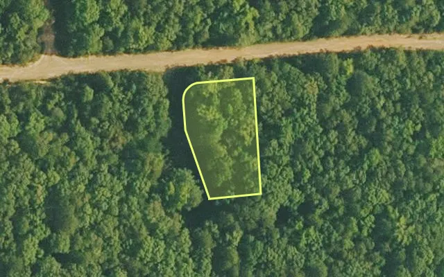 Aerial view of VAN BUREN County parcel 4500-01474-0000 — Arkansas post-auction with approximate parcel outline