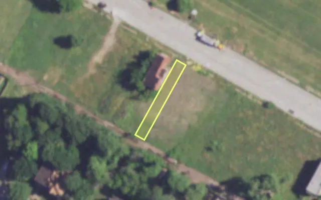 Aerial view of 4030 EVANS AV — vacant lot, St. Louis with approximate parcel outline