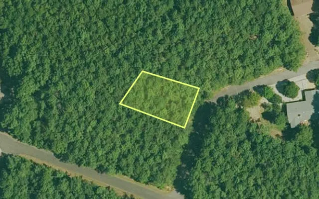 Aerial view of GARLAND County parcel 65858 — Arkansas post-auction with approximate parcel outline