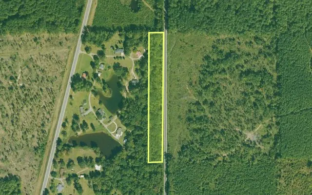 Aerial view of CLEVELAND County parcel 06535-00 — Arkansas post-auction with approximate parcel outline