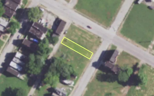 Aerial view of 4247 PLEASANT ST — vacant lot, St. Louis with approximate parcel outline