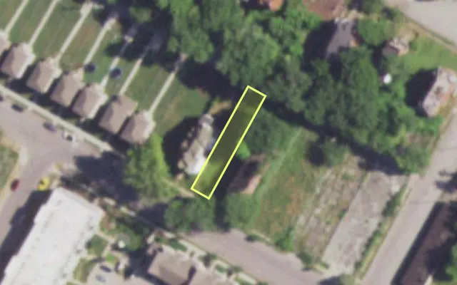 Aerial view of 4221 FINNEY AV — vacant lot, St. Louis with approximate parcel outline