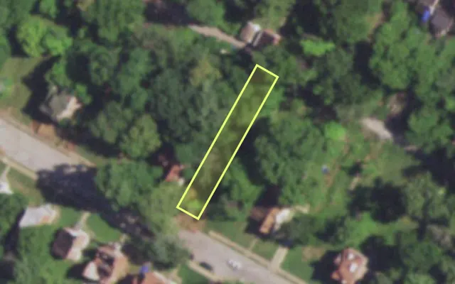 Aerial view of 4803 COTE BRILLIANTE AV — vacant lot, St. Louis with approximate parcel outline
