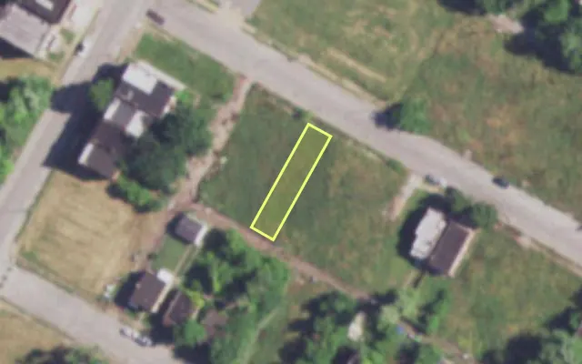 Aerial view of 4050 GARFIELD AV — vacant lot, St. Louis with approximate parcel outline