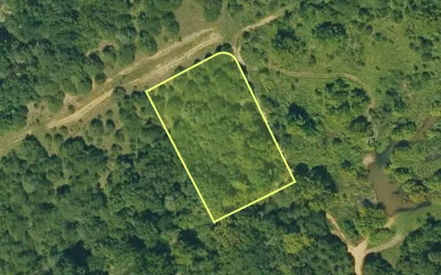 Aerial view of IZARD County parcel 800-12232-000 — Arkansas post-auction with approximate parcel outline