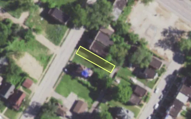 Aerial view of 1276 GOODFELLOW BLVD — vacant lot, St. Louis with approximate parcel outline