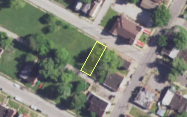 Aerial view of 4412 PENROSE ST — vacant lot, St. Louis with approximate parcel outline