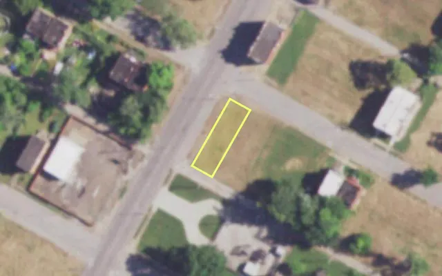 Aerial view of 3866 KENNERLY AV — vacant lot, St. Louis with approximate parcel outline