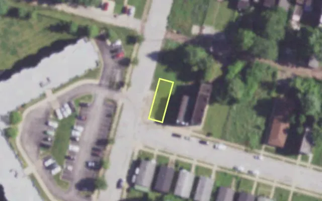 Aerial view of 2249 SULLIVAN AV — vacant lot, St. Louis with approximate parcel outline
