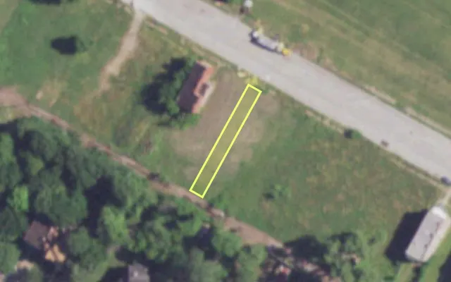 Aerial view of 4026 EVANS AV — vacant lot, St. Louis with approximate parcel outline