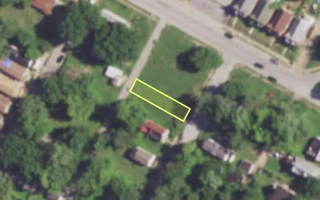 Aerial view of 4129 WALBRIDGE PL — vacant lot, St. Louis with approximate parcel outline