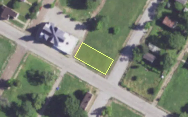Aerial view of 3727 CARTER AV — vacant lot, St. Louis with approximate parcel outline