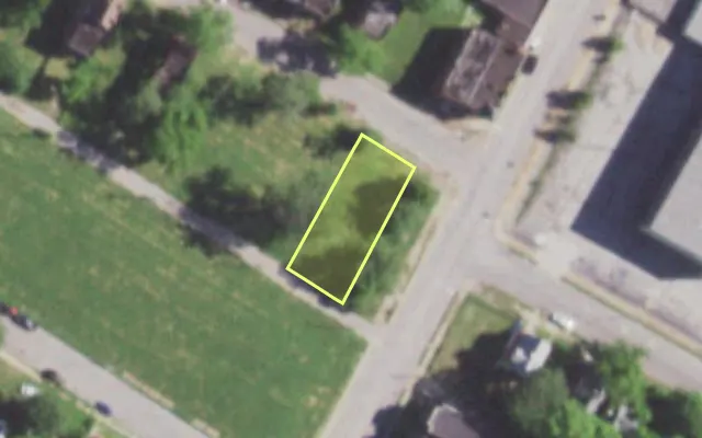 Aerial view of 5804 COTE BRILLIANTE AV — vacant lot, St. Louis with approximate parcel outline