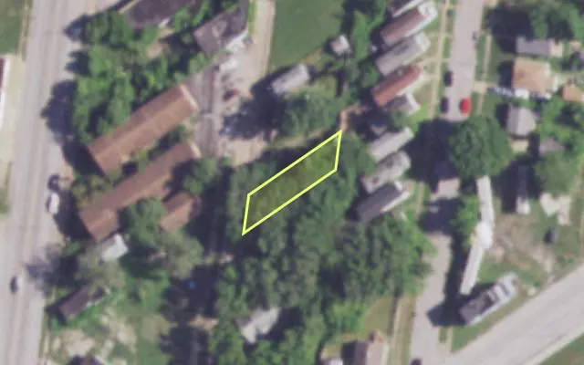 Aerial view of 8434 LOWELL LA — vacant lot, St. Louis with approximate parcel outline