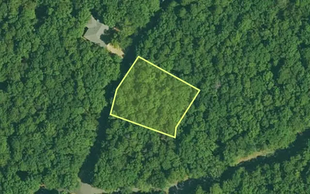 Aerial view of GARLAND County parcel 65516 — Arkansas post-auction with approximate parcel outline