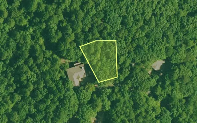 Aerial view of GARLAND County parcel 67894 — Arkansas post-auction with approximate parcel outline