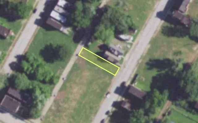 Aerial view of 4225 PLEASANT ST — vacant lot, St. Louis with approximate parcel outline