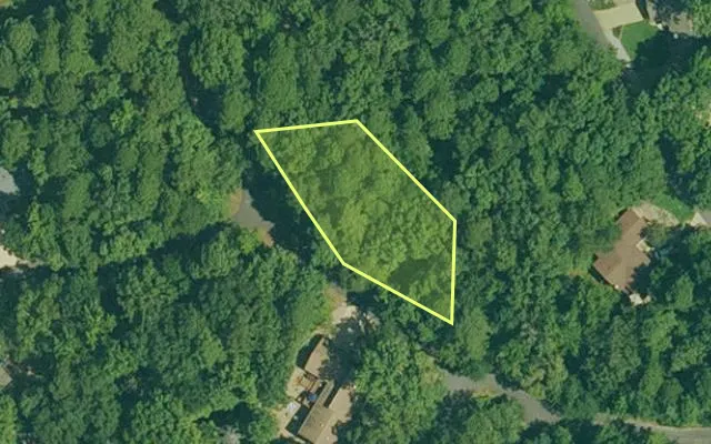 Aerial view of GARLAND County parcel 61232 — Arkansas post-auction with approximate parcel outline