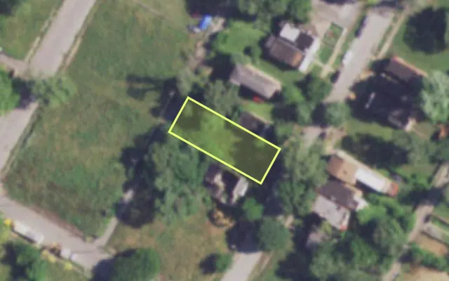 Aerial view of 1719 BELLE GLADE AV — vacant lot, St. Louis with approximate parcel outline