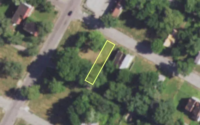 Aerial view of 4358 GARFIELD AV — vacant lot, St. Louis with approximate parcel outline