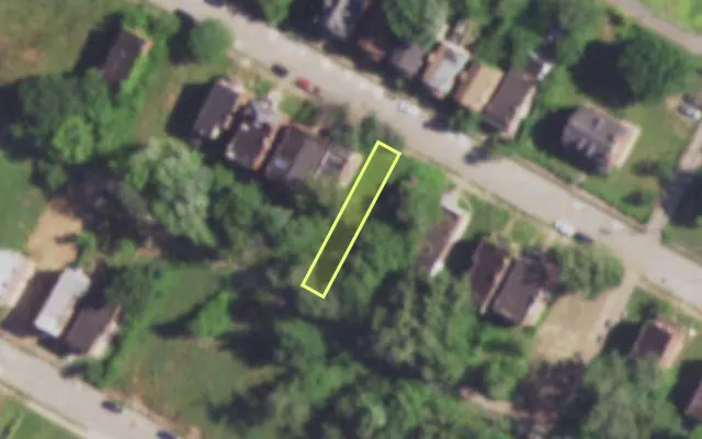 Aerial view of 4234 COTE BRILLIANTE AV — vacant lot, St. Louis with approximate parcel outline