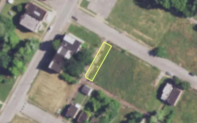 Aerial view of 4056 GARFIELD AV — vacant lot, St. Louis with approximate parcel outline