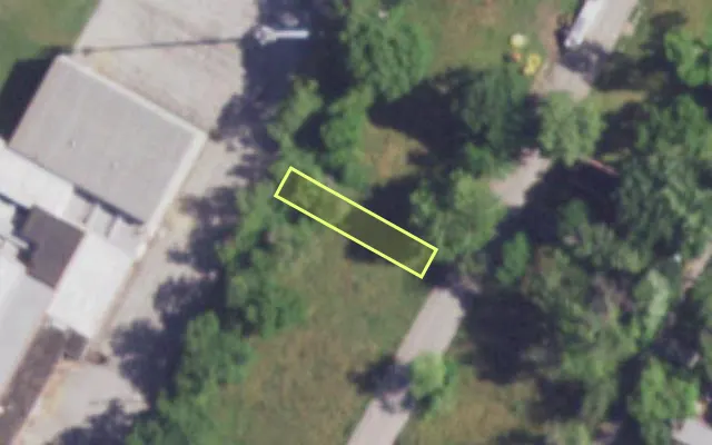 Aerial view of 3115 NEW ASHLAND PL — vacant lot, St. Louis with approximate parcel outline