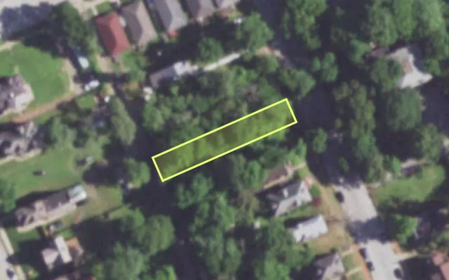 Aerial view of 4423 RANDALL PL — vacant lot, St. Louis with approximate parcel outline