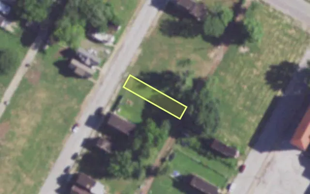 Aerial view of 4228 PLEASANT ST — vacant lot, St. Louis with approximate parcel outline