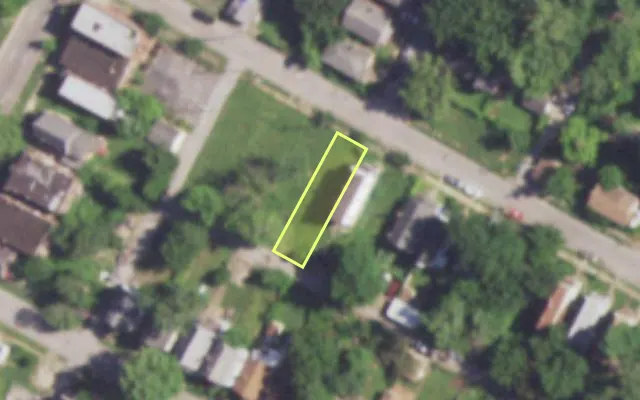 Aerial view of 4954 FARLIN AV — vacant lot, St. Louis with approximate parcel outline