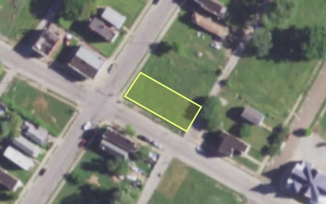 Aerial view of 4300 PRAIRIE AV — vacant lot, St. Louis with approximate parcel outline