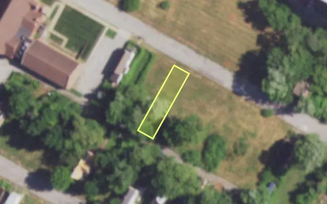 Aerial view of 4336 NORTH MARKET ST — vacant lot, St. Louis with approximate parcel outline