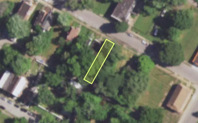Aerial view of 4428 KENNERLY AV — vacant lot, St. Louis with approximate parcel outline