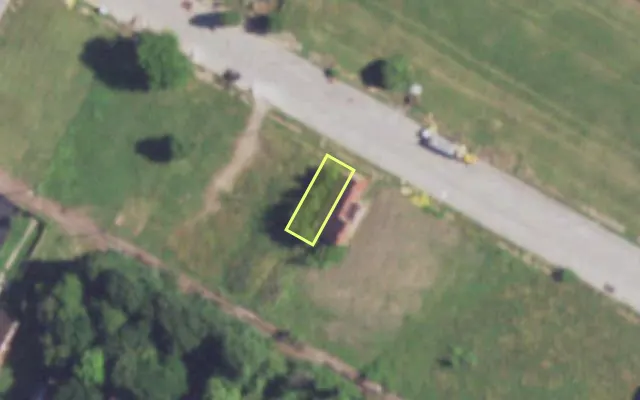 Aerial view of 4034 EVANS AV — vacant lot, St. Louis with approximate parcel outline