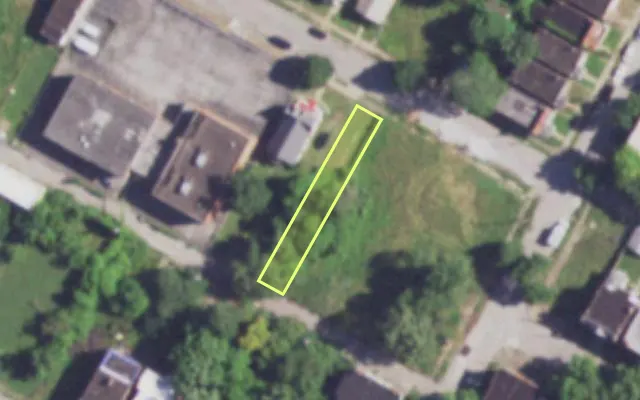 Aerial view of 4116 LEXINGTON AV — vacant lot, St. Louis with approximate parcel outline