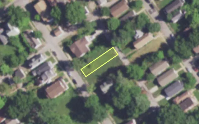 Aerial view of 4959 HARNEY AV — vacant lot, St. Louis with approximate parcel outline