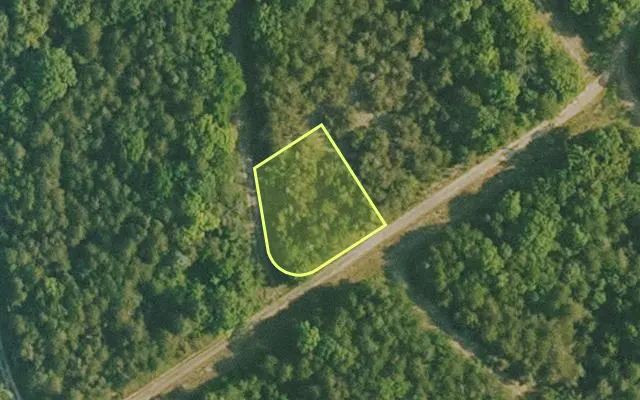 Aerial view of BAXTER County parcel 010-02437-000 — Arkansas post-auction with approximate parcel outline